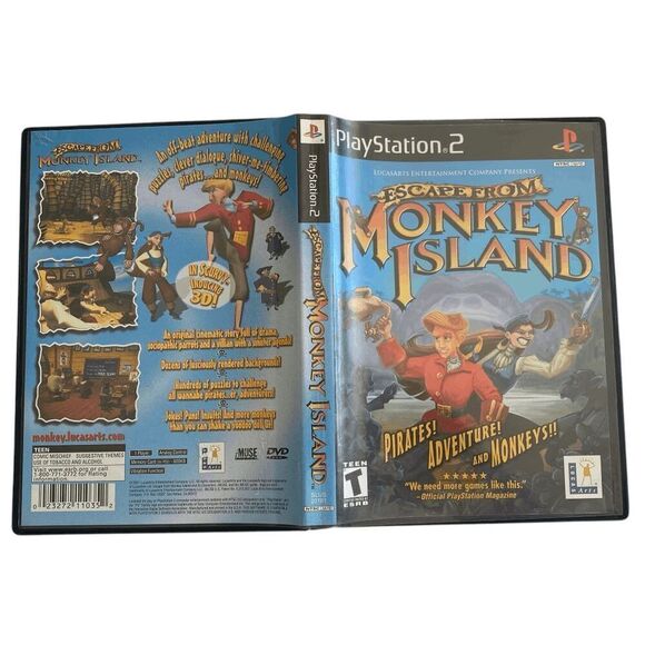 Escape From Monkey Island PS2 Sony PlayStation 2 No Manual TESTED - Picture 3 of 4